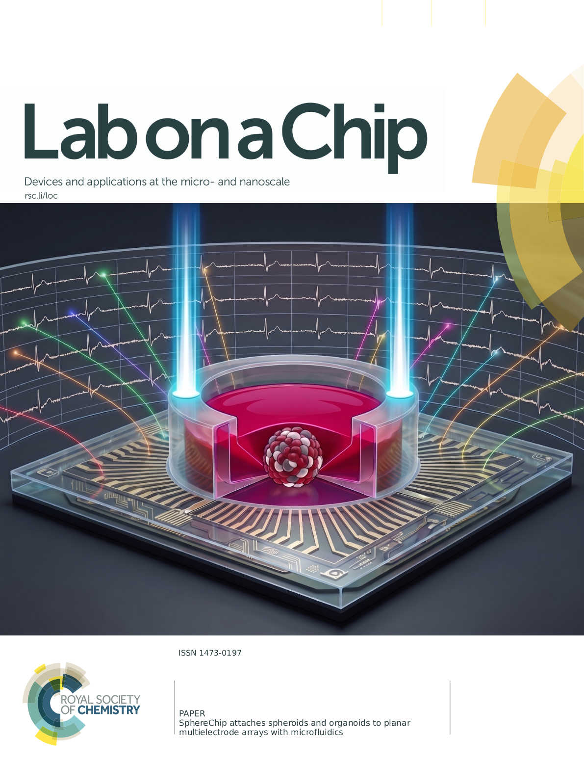 SphereChip on the cover of Lab on a Chip